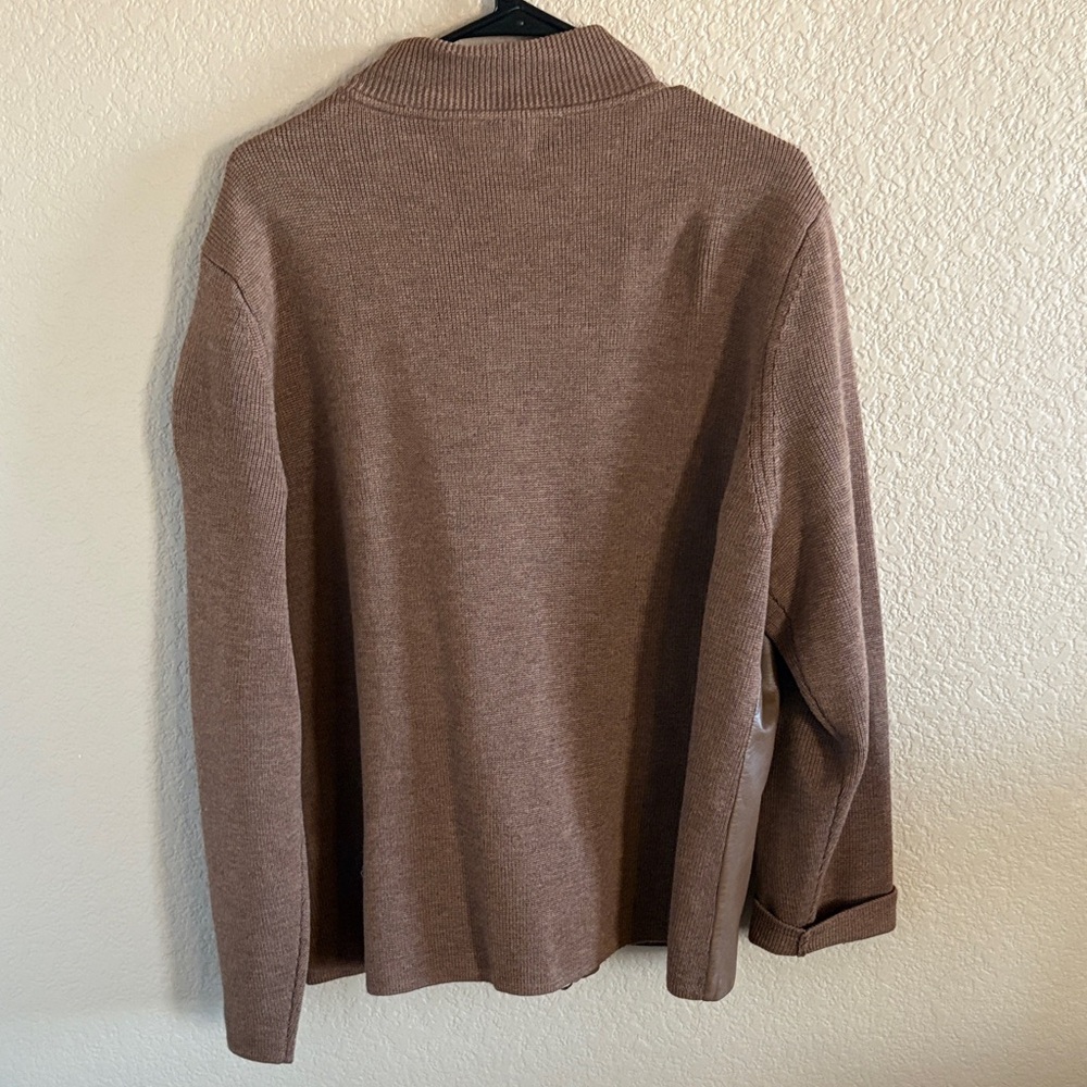 Pendleton Brown Leather And Knit Jacket - image 3